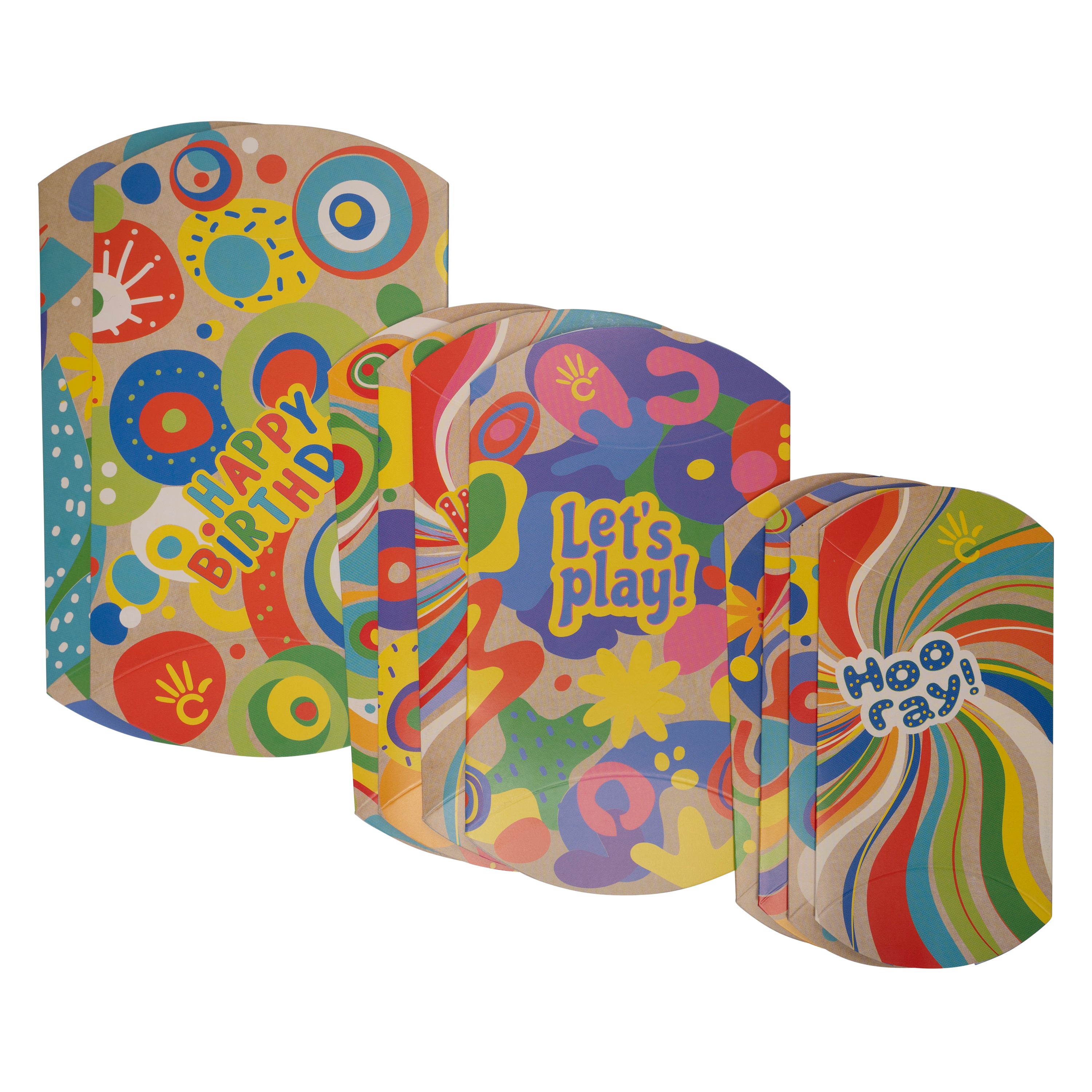 Puppet Celebration Pillow Boxes Mix: S, M & L (Sold in 10's)