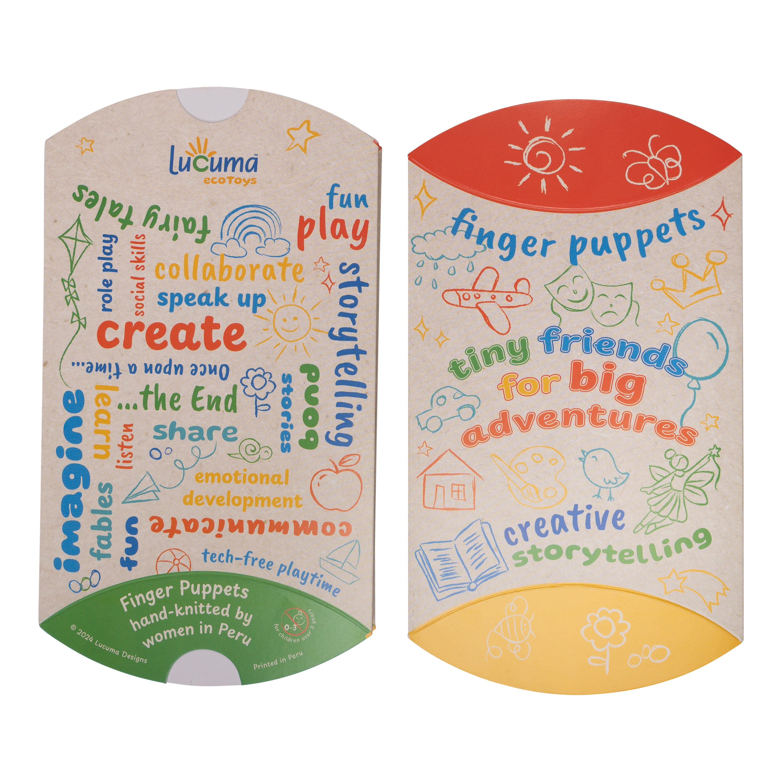 Puppet Storytelling Pillow Boxes Mix: M & L (Sold in 10's)