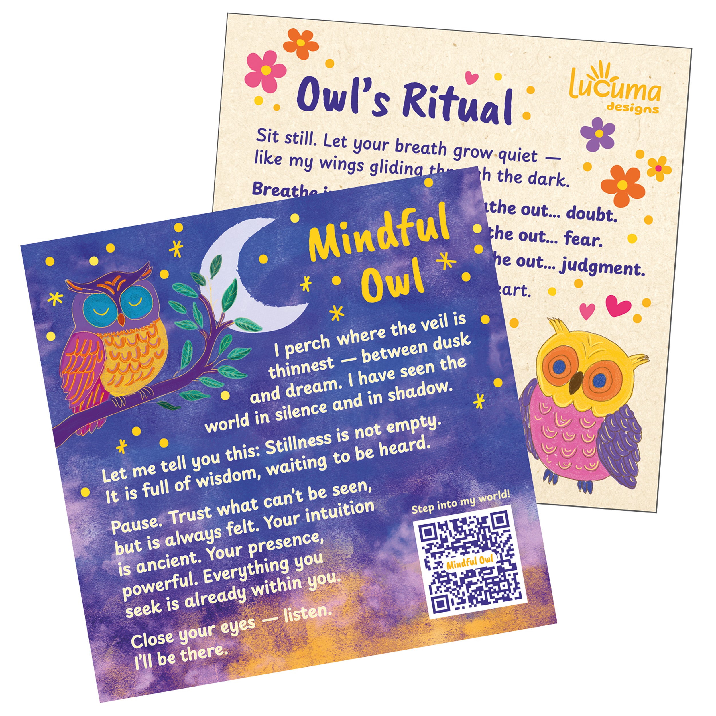 Mindful Owl Card - Store Aid (packs of 50)