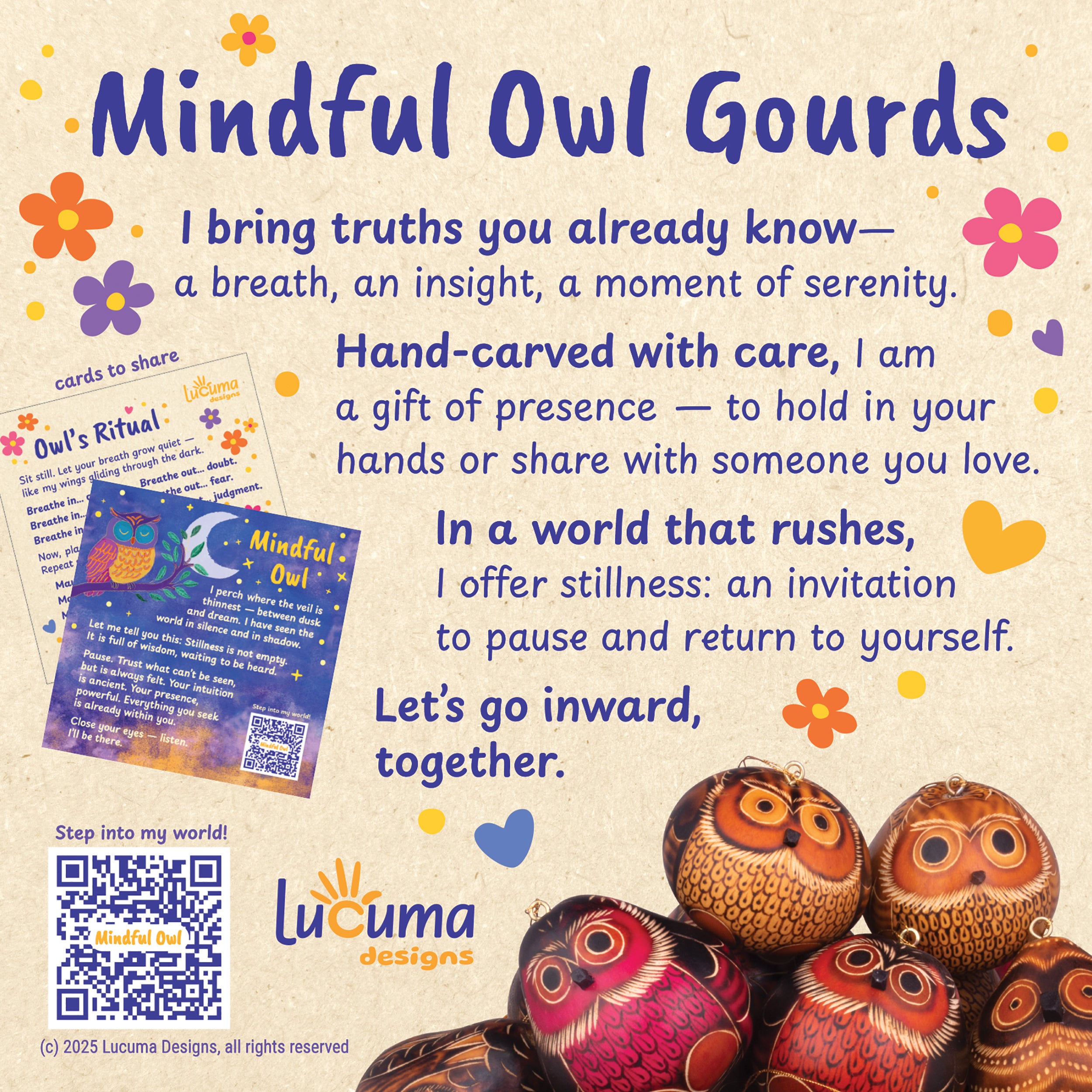 Mindful Owl – In-Store Sign (6")