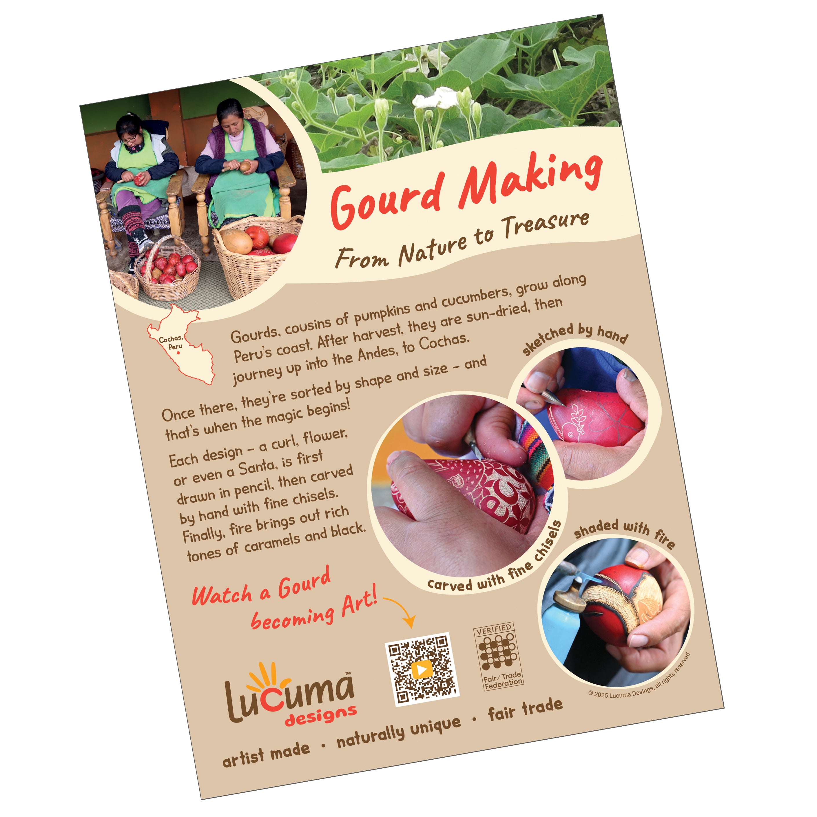 Gourd Sign – Peruvian Gourd Carving