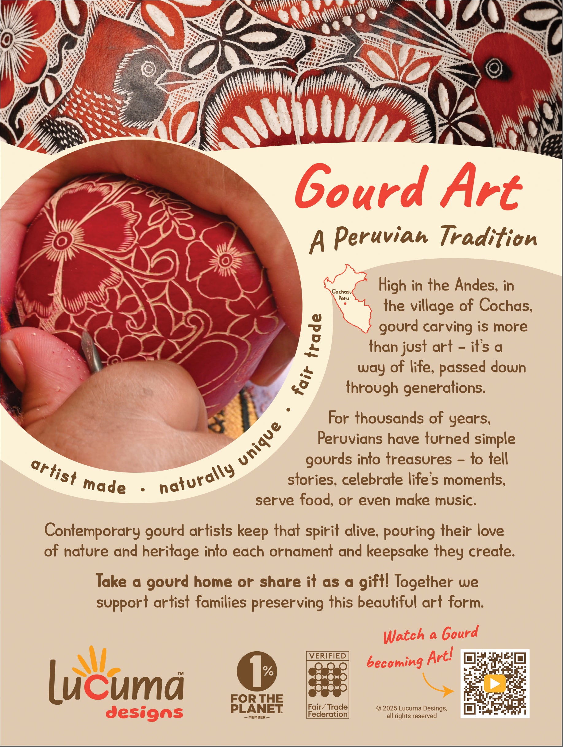 Gourd Sign – Peruvian Gourd Carving