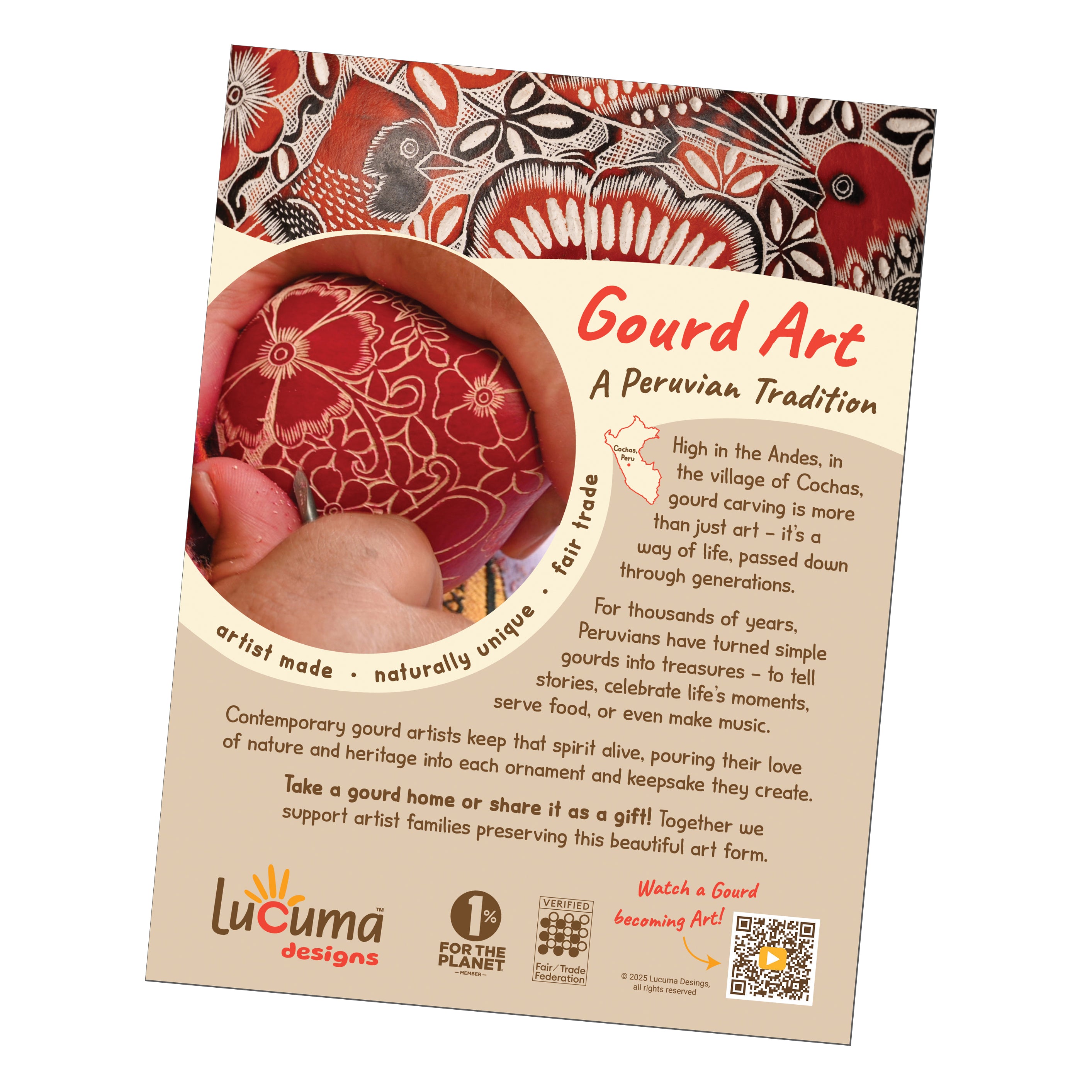 Gourd Sign – Peruvian Gourd Carving