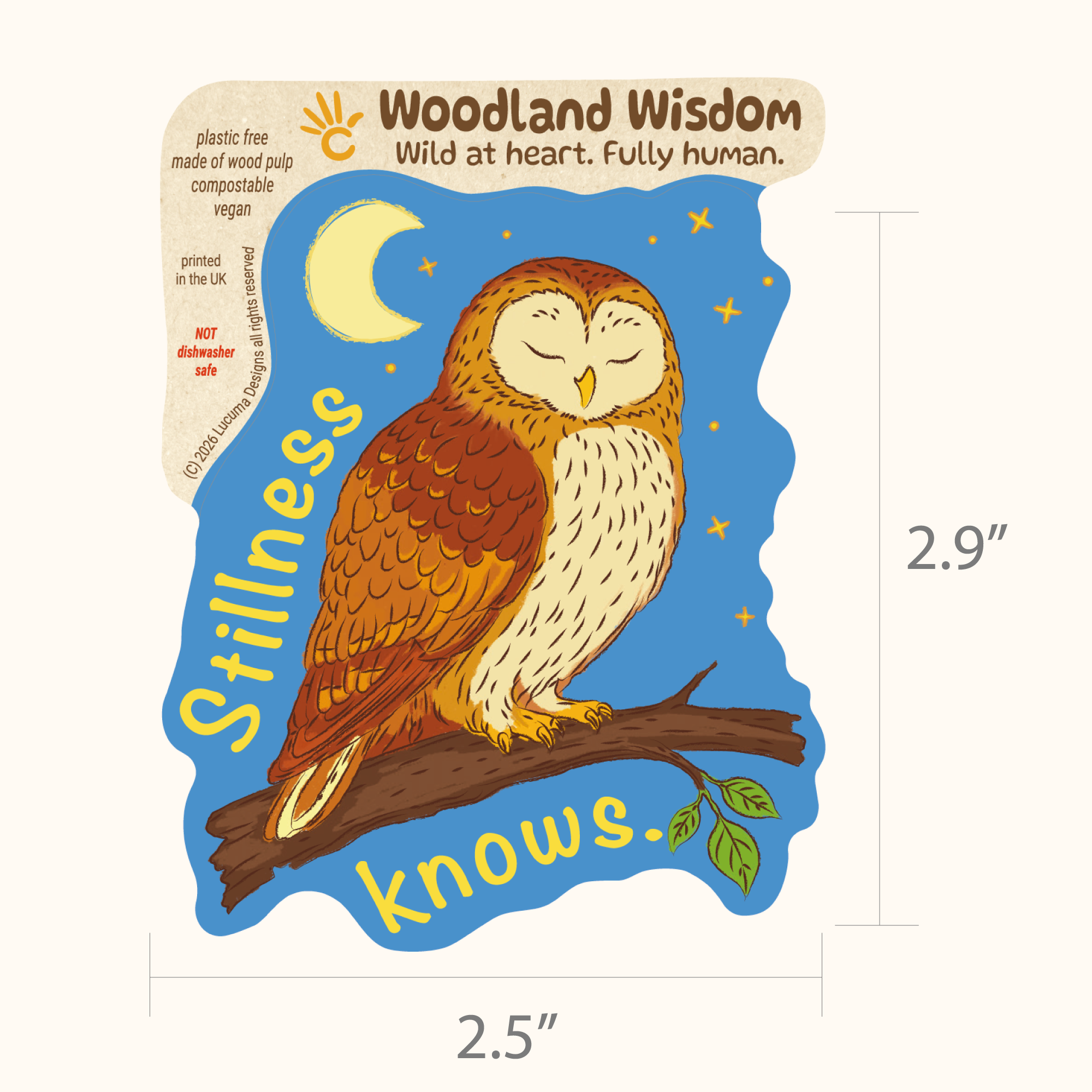 Barn Owl Sticker - Stillness knows