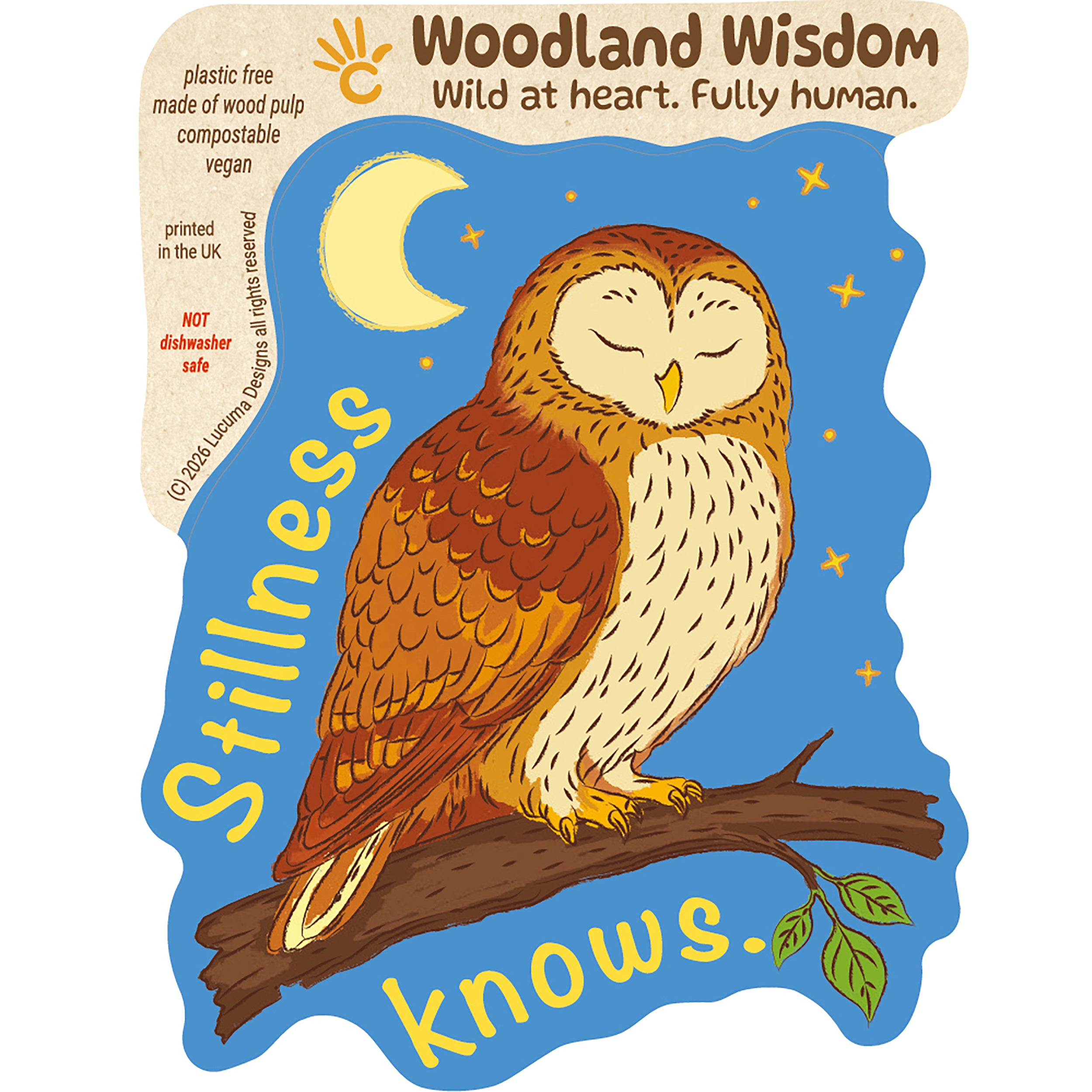 Barn Owl Sticker - Stillness knows
