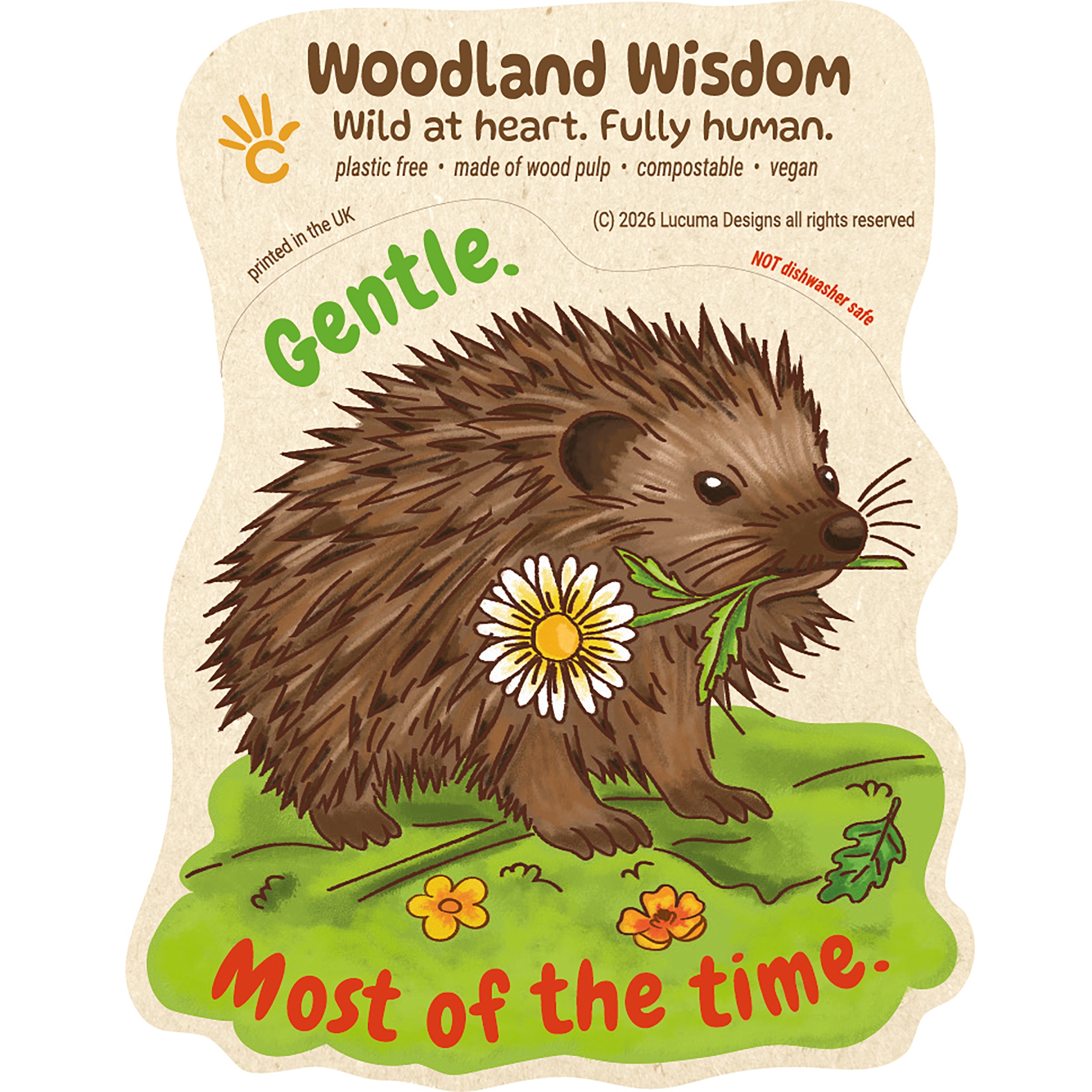 Porcupine Sticker Vegan