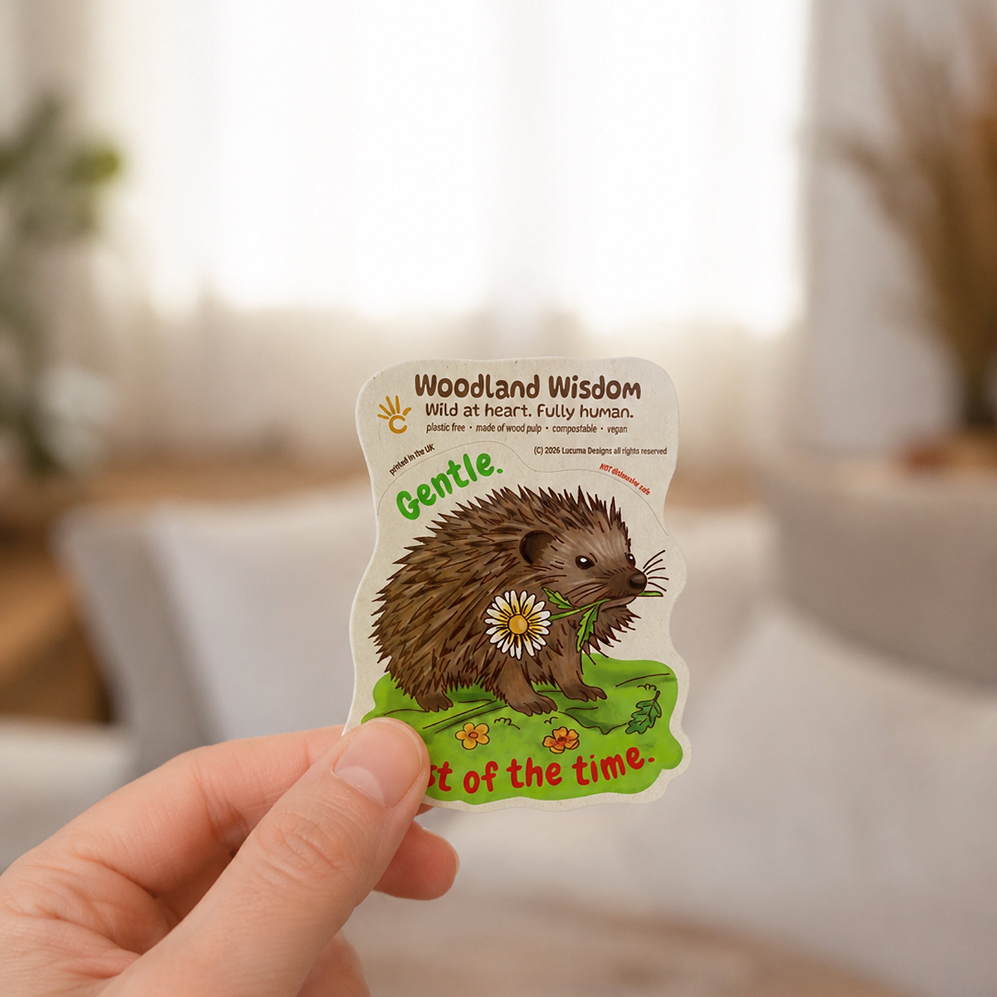 Porcupine Sticker Vegan