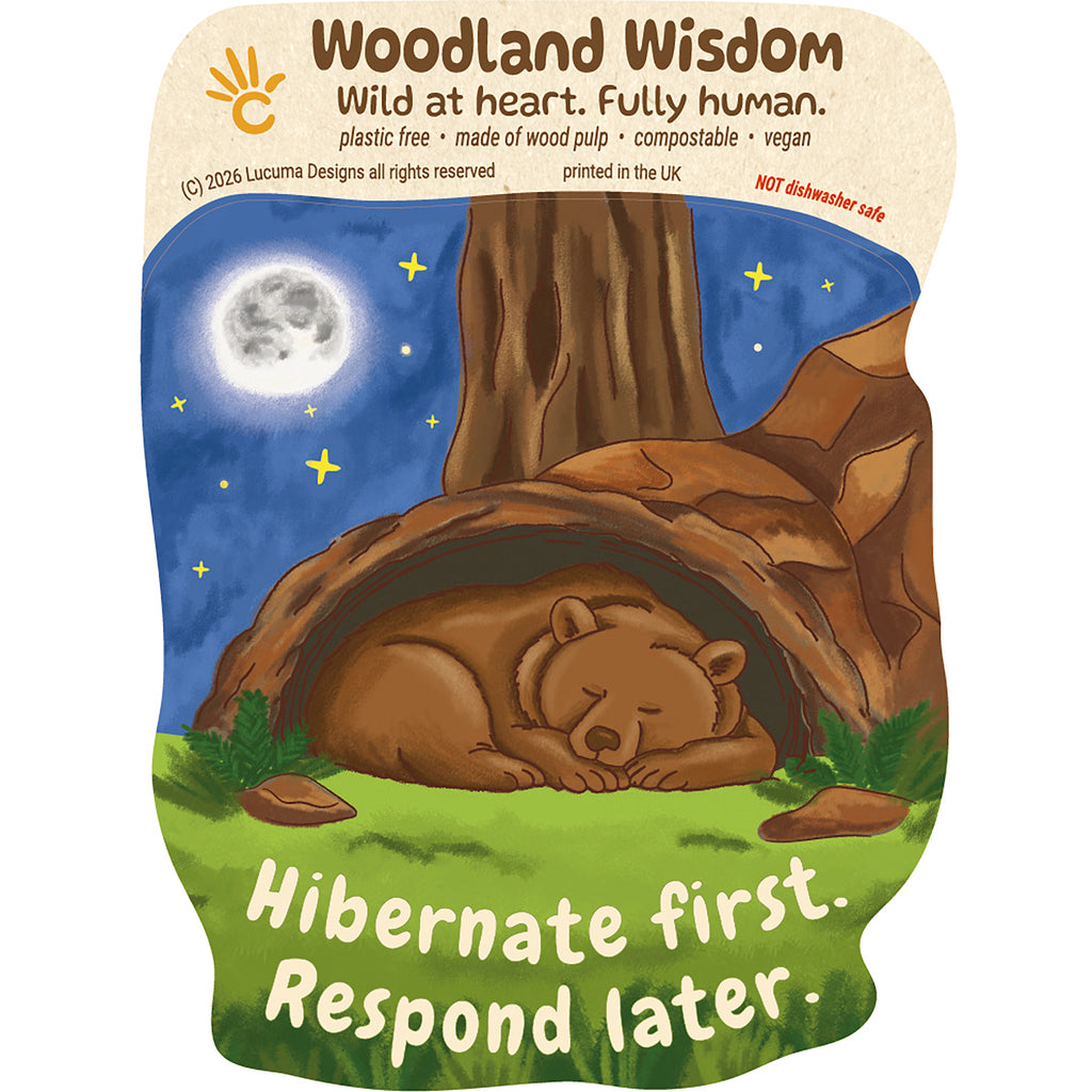 Bear Sticker - Hibernate First. Respond Later.
