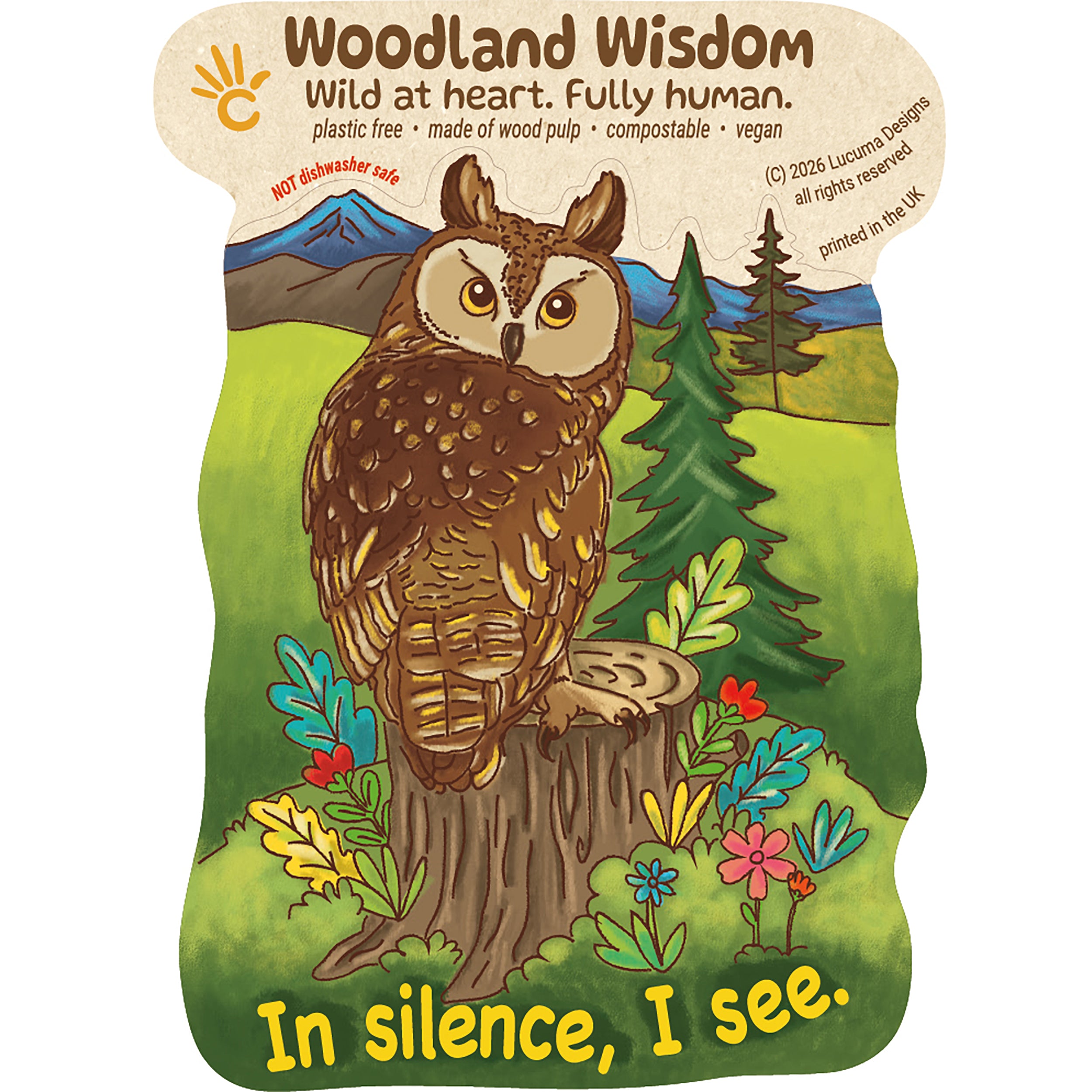 Great Horned Owl Sticker - In silence, I see.