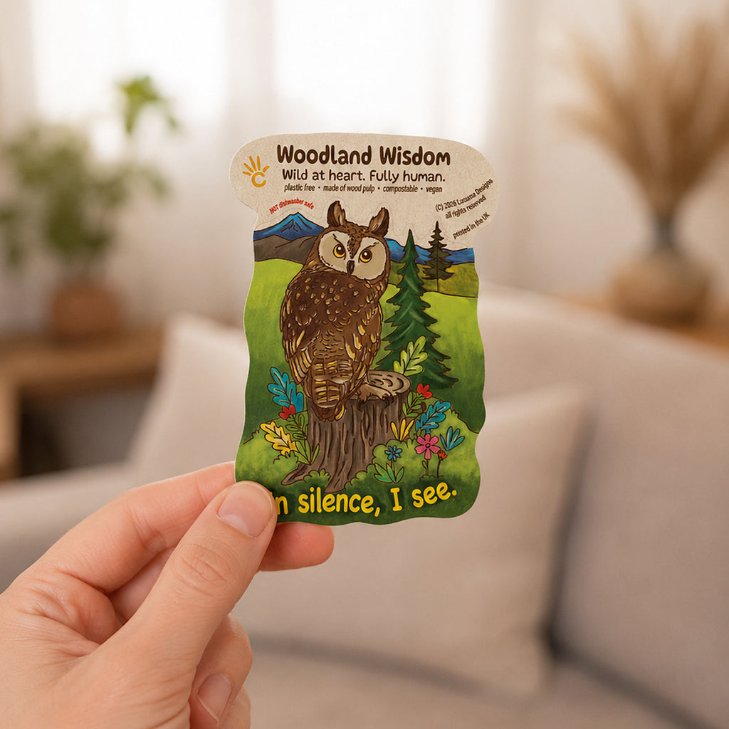 Great Horned Owl Sticker - In silence, I see.