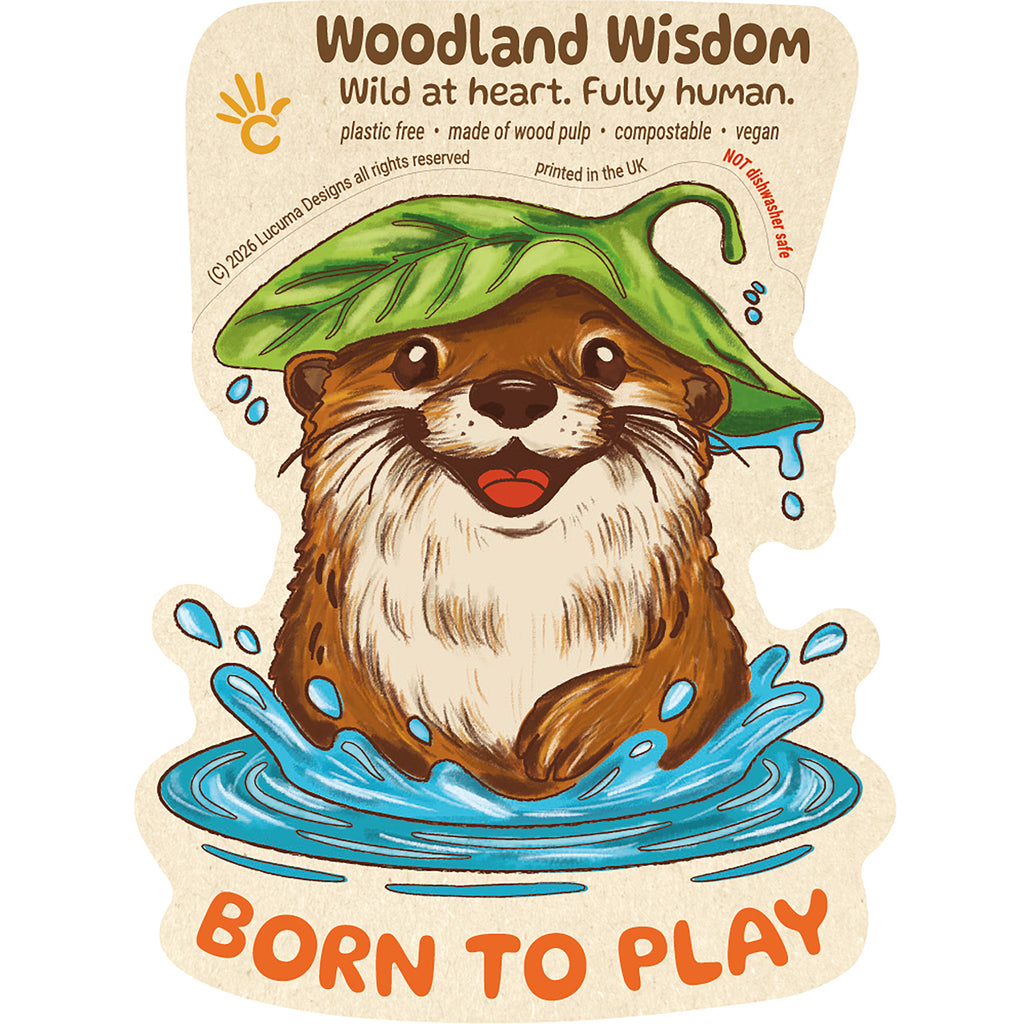 River Otter Sticker - Born to play.