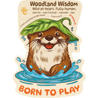 River Otter Sticker - Born to play.