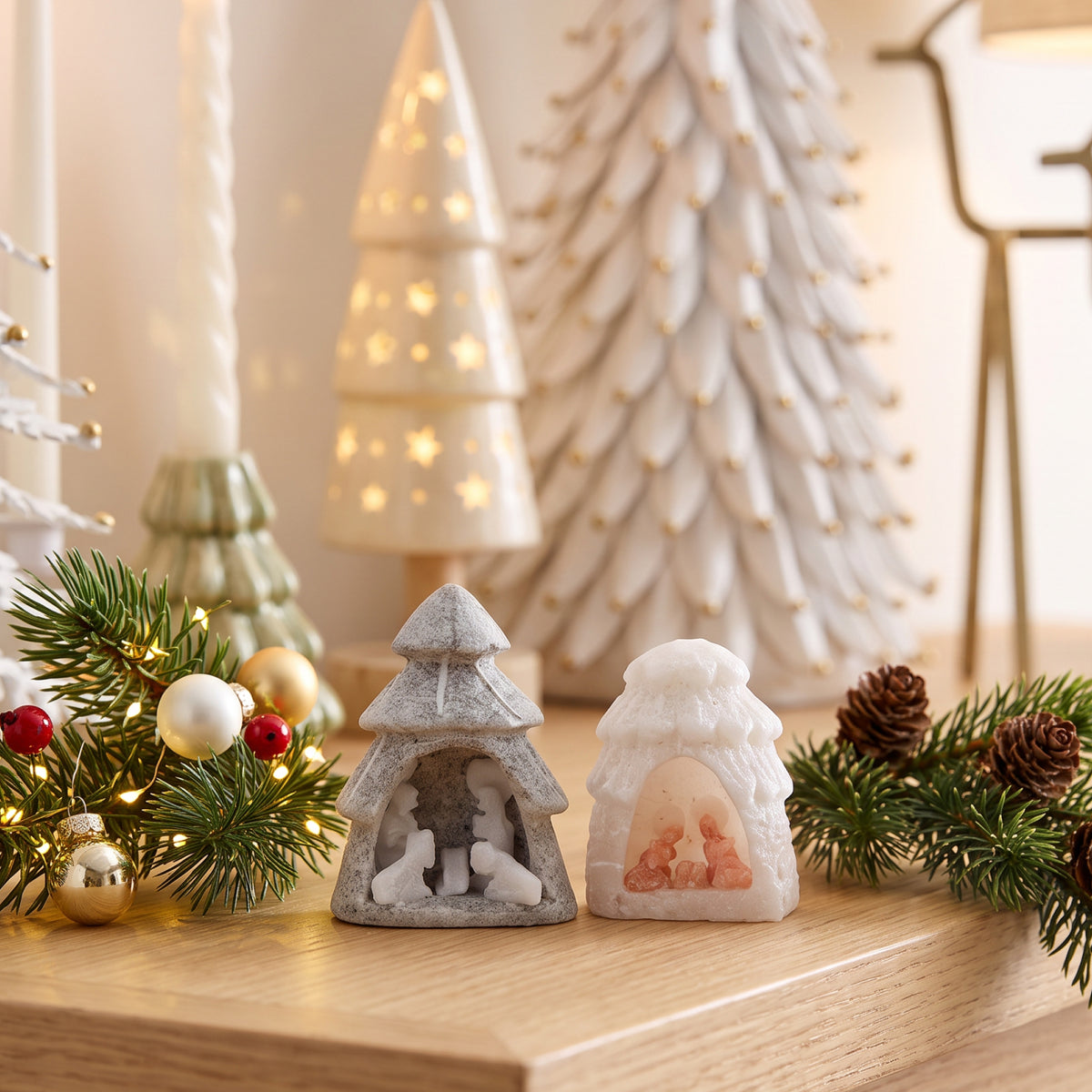 Alabaster Nativity Mini Mix of 12