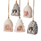 Alabaster Nativity Orn Mini Mix of 12