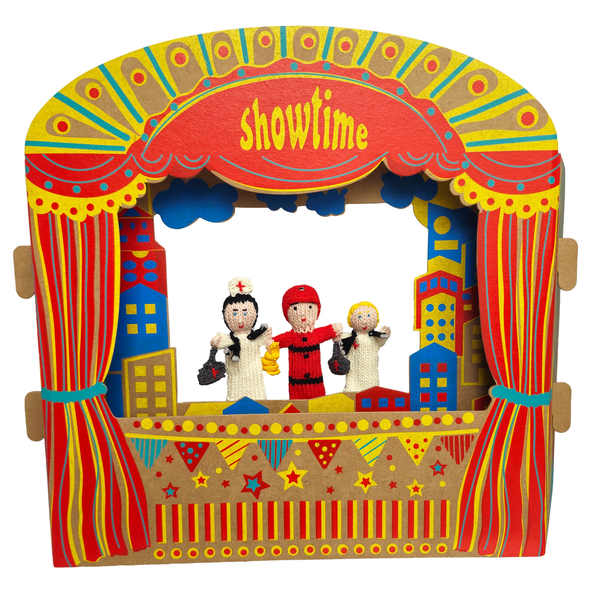 Finger Puppet Theater - Eco-Friendly Cardboard Toy (sold in 8's)