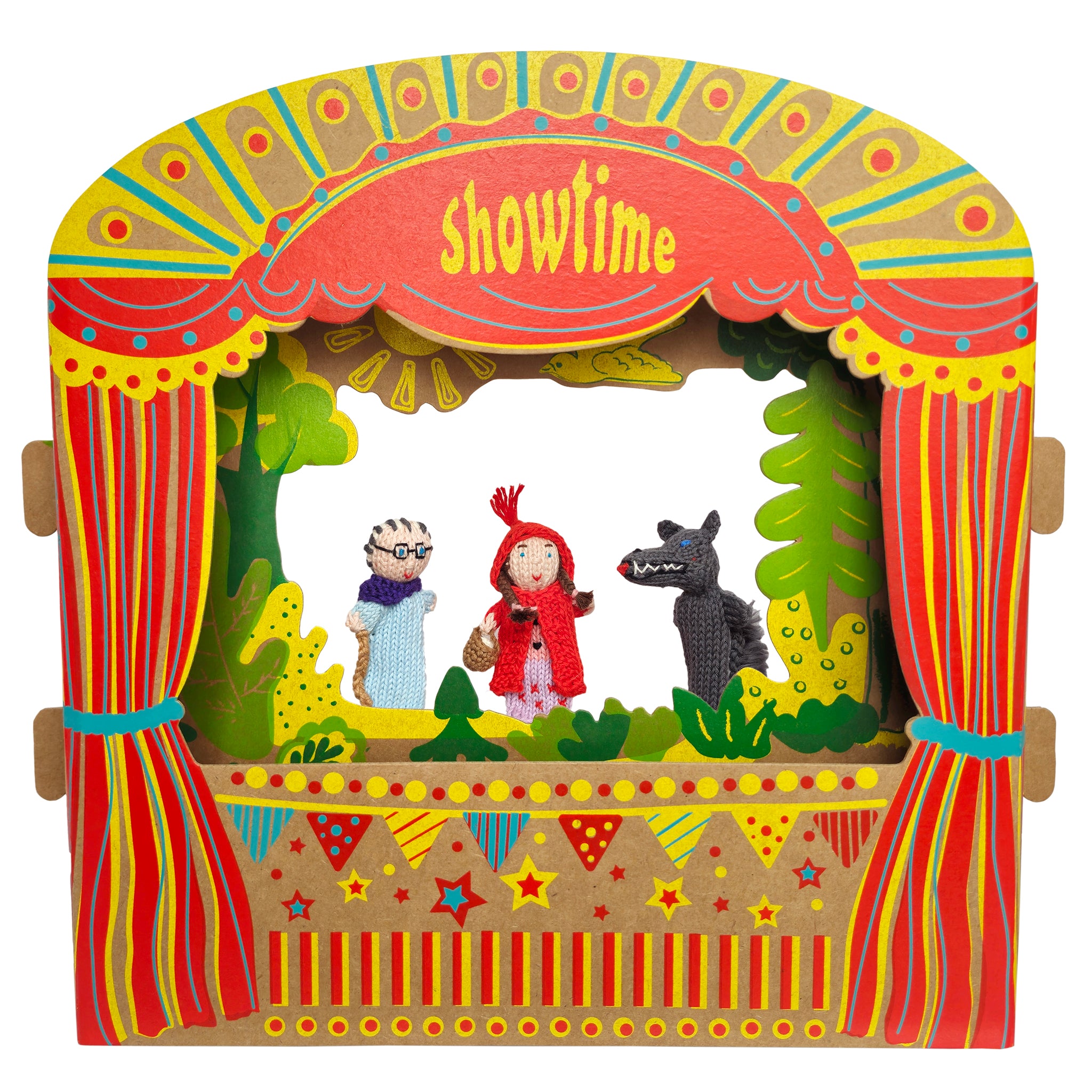 Finger Puppet Theater - Eco-Friendly Cardboard Toy (sold in 8's)