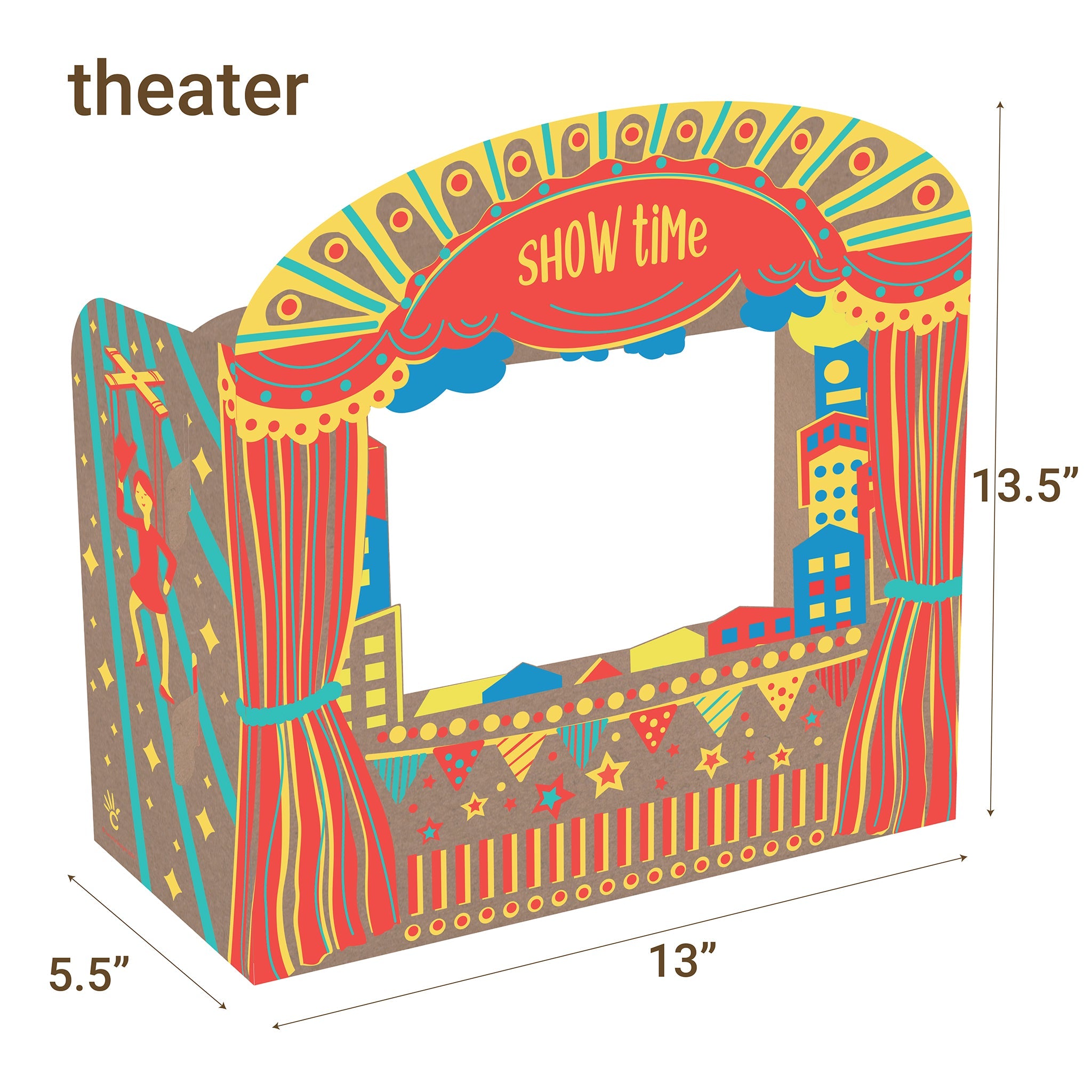 Finger Puppet Theater - Eco-Friendly Cardboard Toy (sold in 8's)