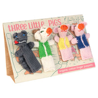 Three Little Pigs Story Pack of 4 - Organic Cotton Finger Puppets