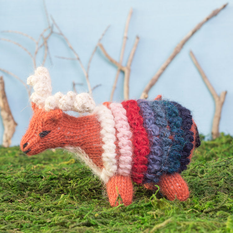 Deer  - Alpaca Knitted Ornament