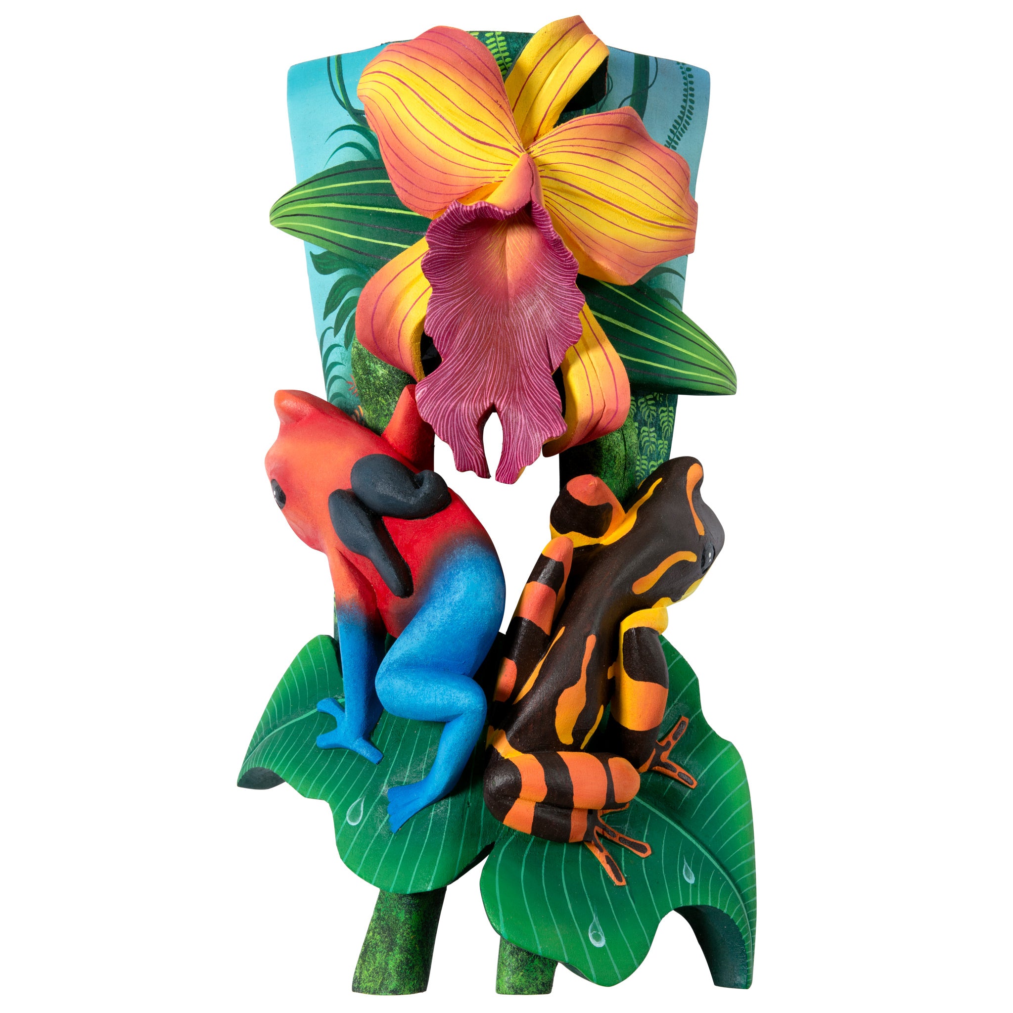 "The Beauty of Life" by Domingo Rojas Morales and German Morales Delgado. A 14" Balsa Wood Mask or Totem from Boruca, CR