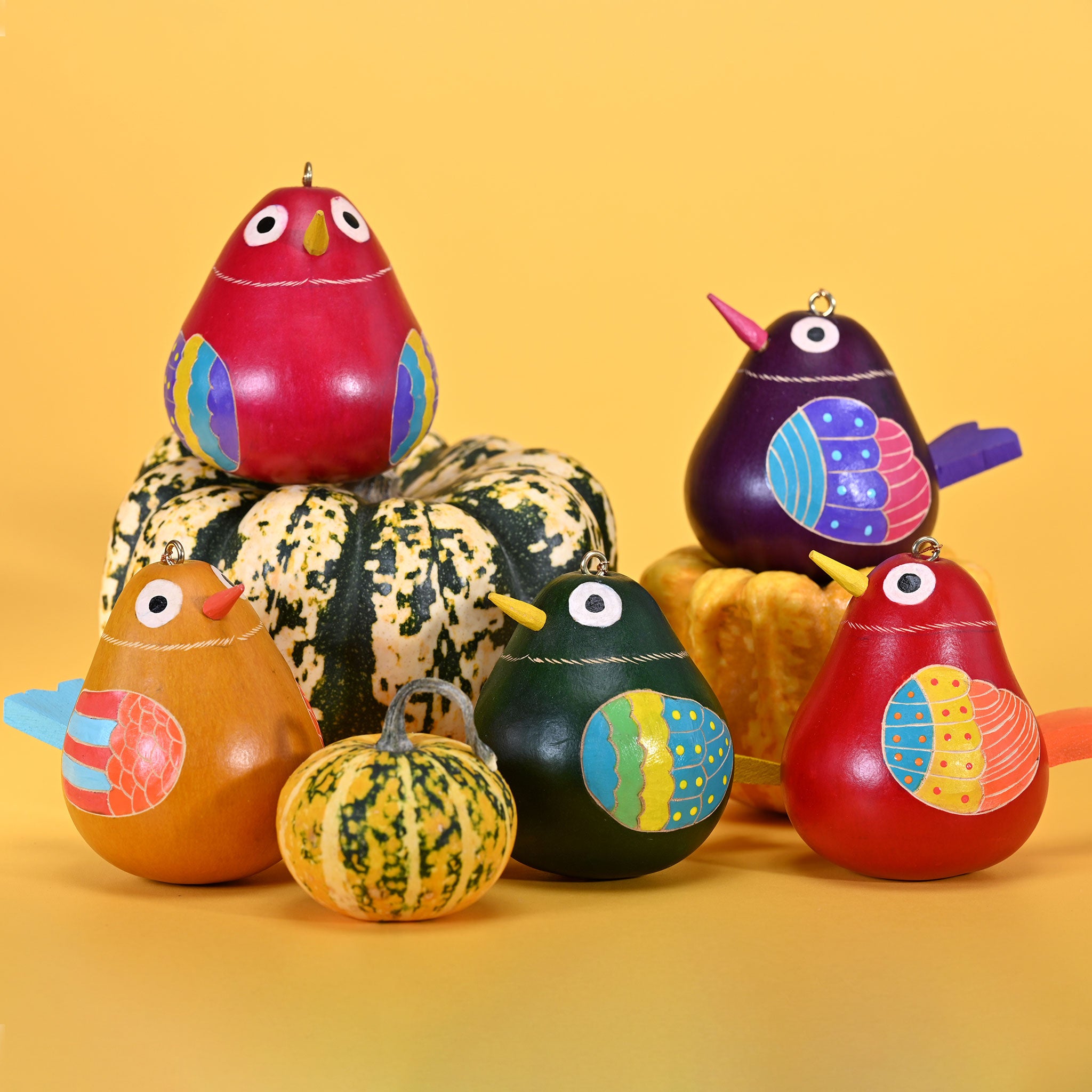 Birdies - Gourd Ornament (sold in 12's)