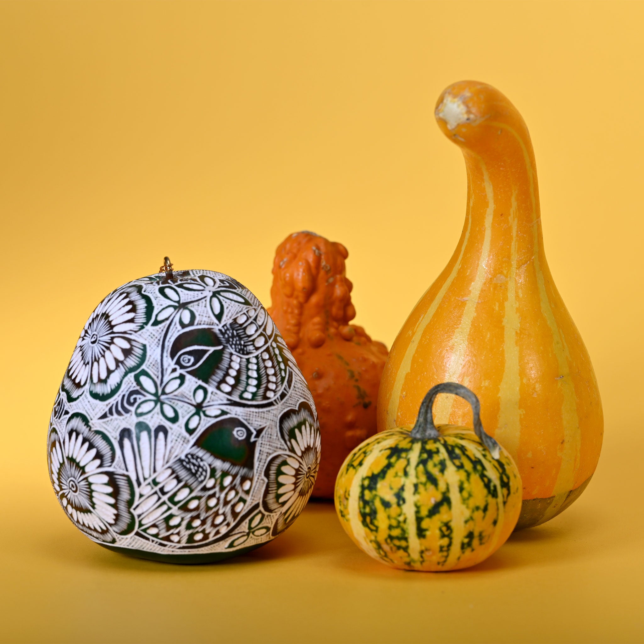 Lace Birds - Gourd Ornament