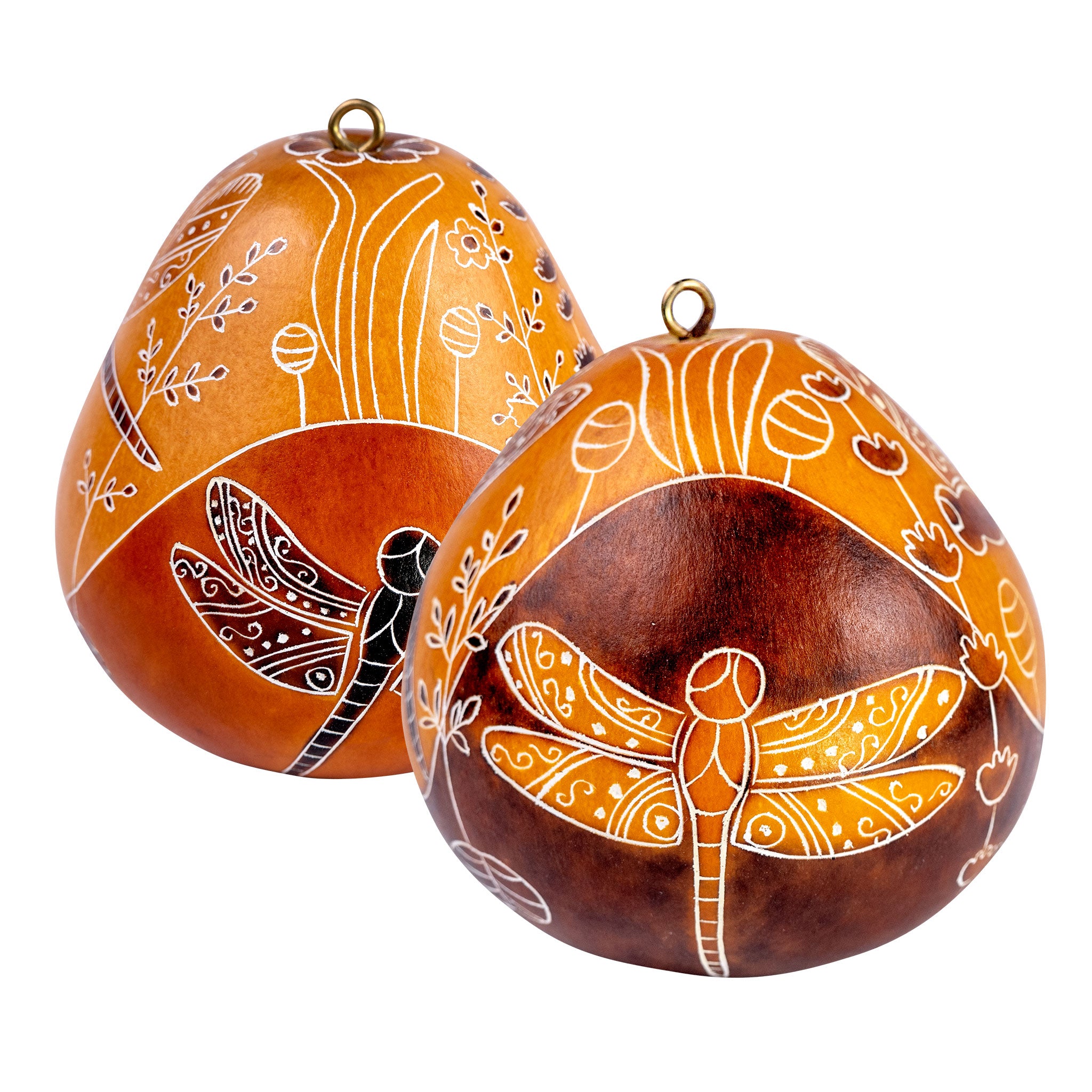 Dragonfly Doodle - Gourd Ornament