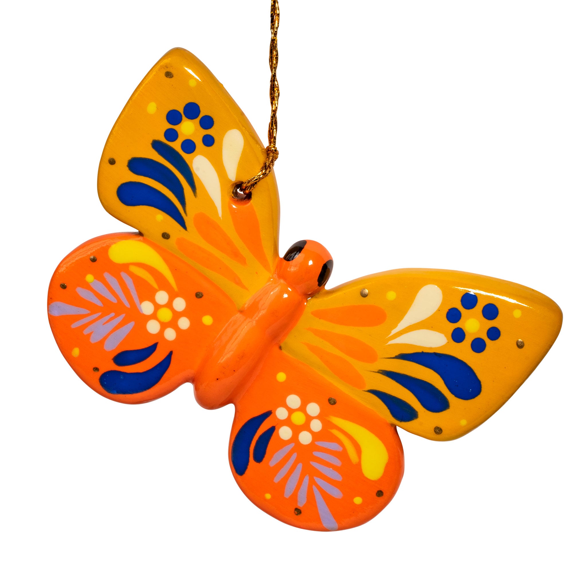 Yellow Butterfly - Confetti Ceramic Ornament