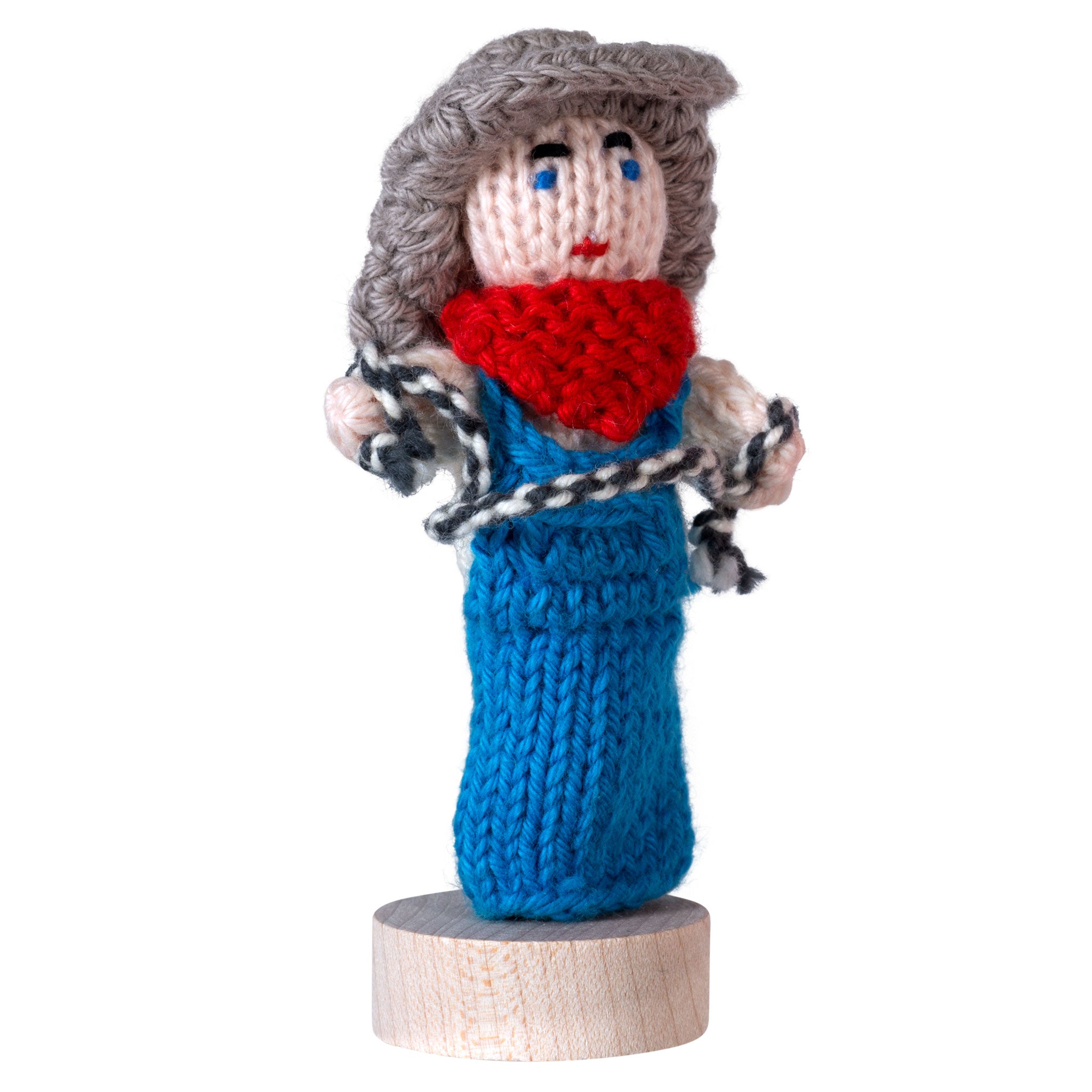 Cowboy - Bright Organic Cotton Finger Puppet