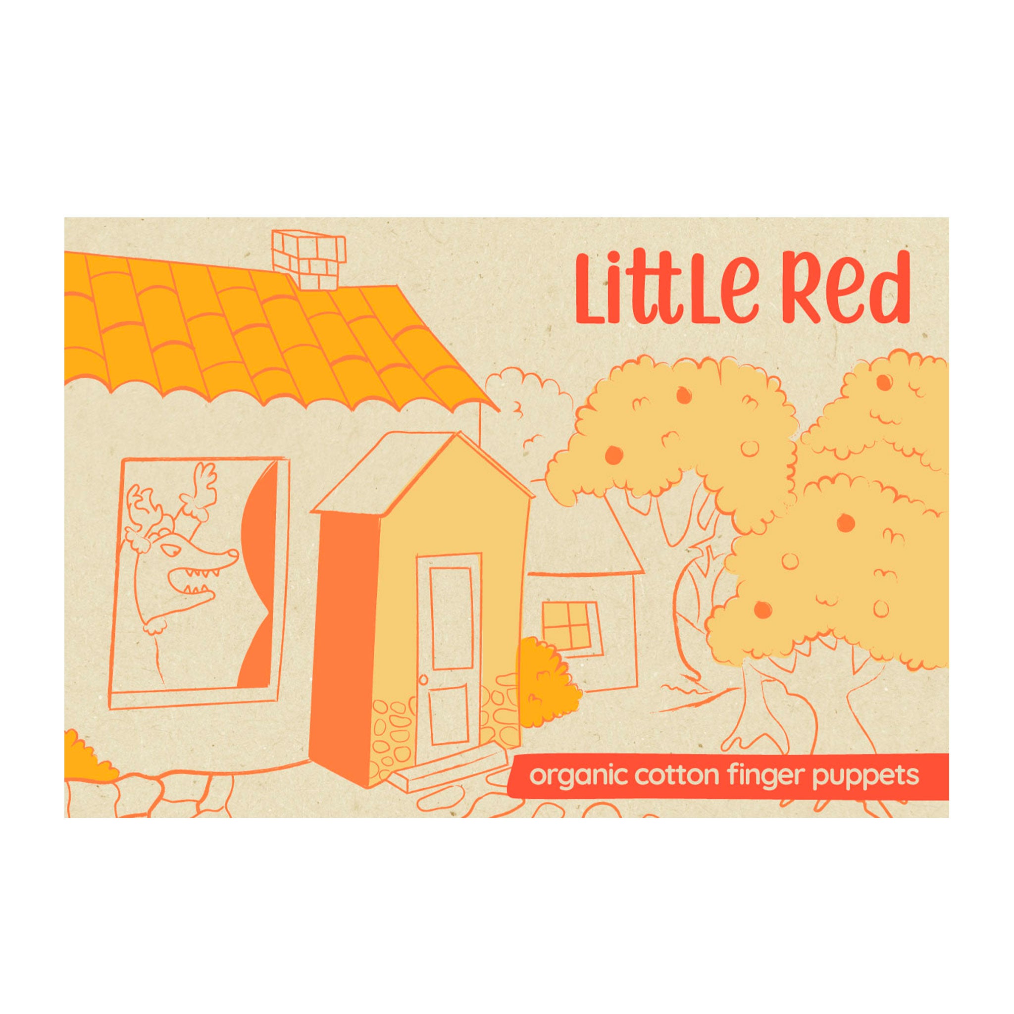 Little Red Story Pack of 4 - Organic Cotton Finger Puppets