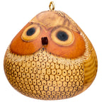 Blond Owl - Gourd Ornament