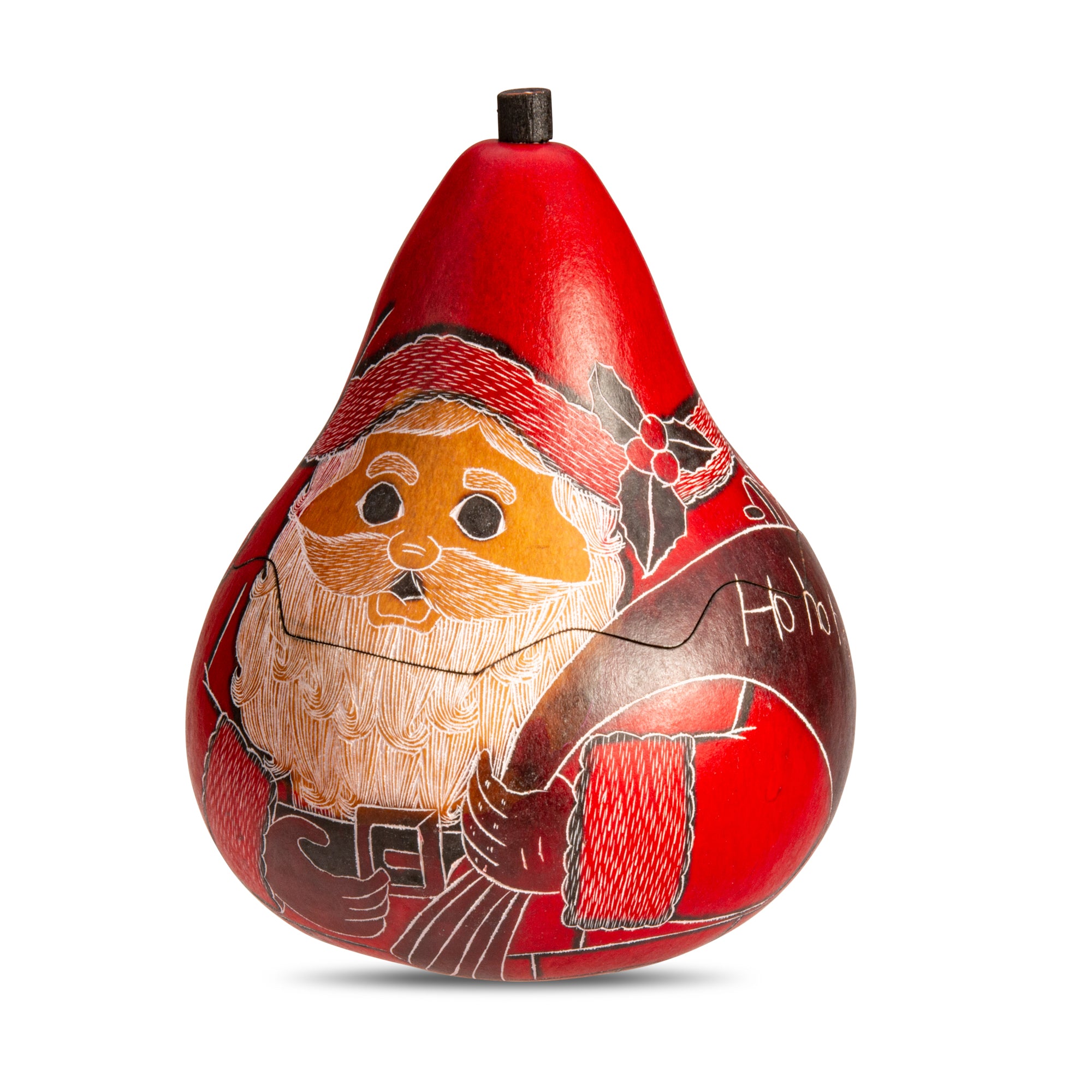 Santa Medium Gourd Box - Assorted Designs