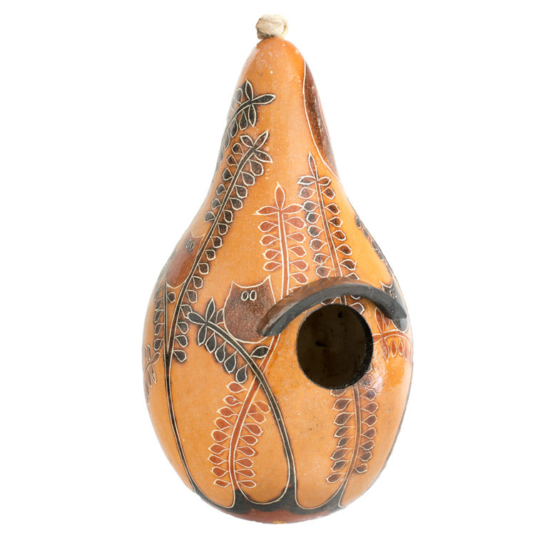 Owl in the Woods - Gourd Birdhouse