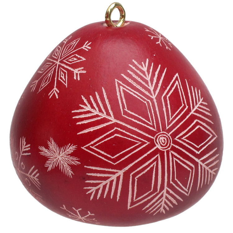 Snowflakes - Mini Gourd Ornament