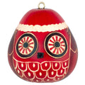 Christmas Owl Mini - Gourd Ornament
