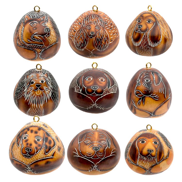 Dogs Mini Mix - Gourd Ornament (sold in 20s)