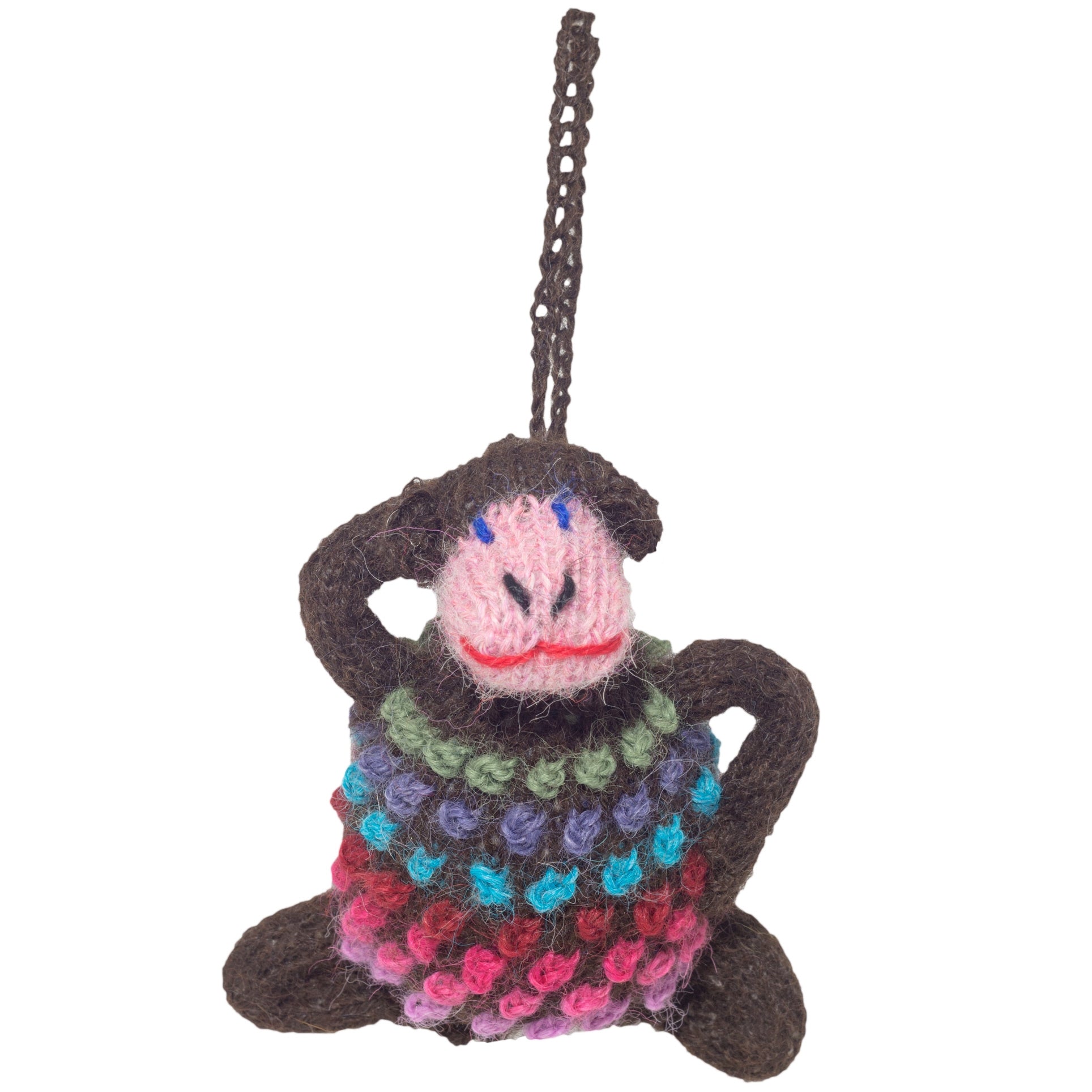 Monkey - Alpaca Knitted Ornament