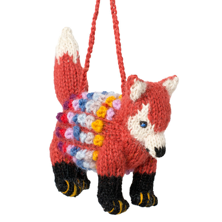 Fox - Alpaca Knitted Ornament