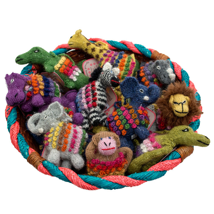 Wild Zoo Mix - Alpaca Knitted Ornament (sold in 12's)