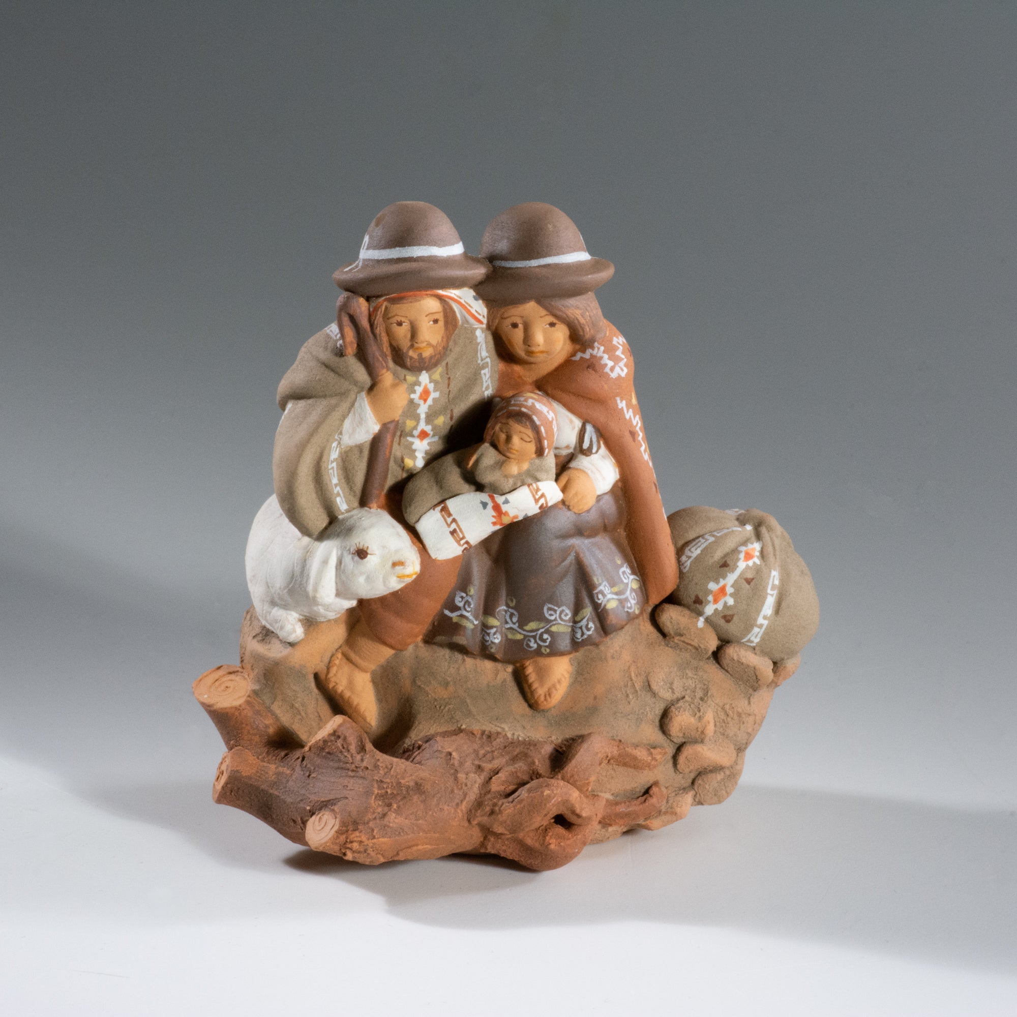 Holy Family and Sheep - Fine Ceramic Nativity