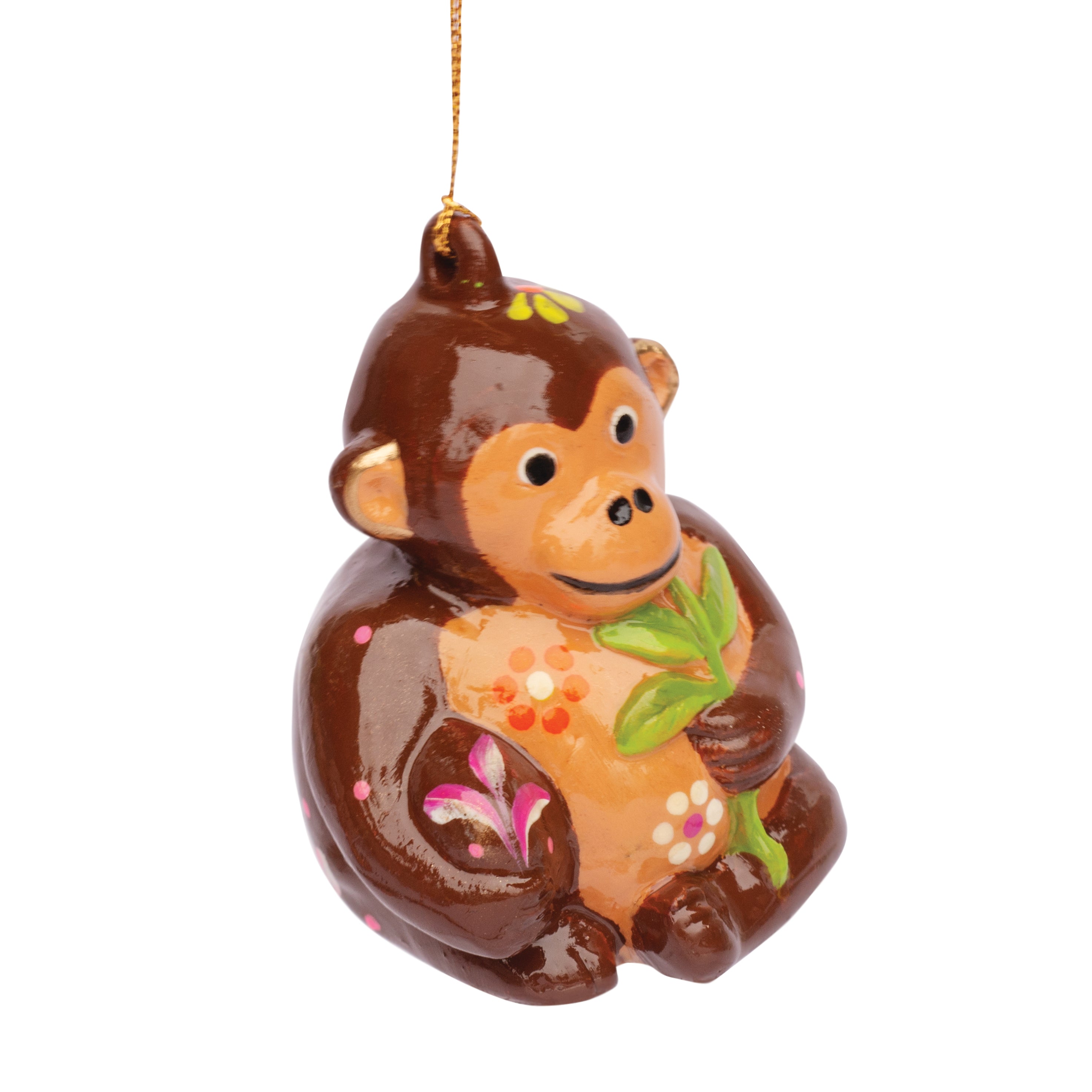 Orangutan - Confetti Ceramic Ornament
