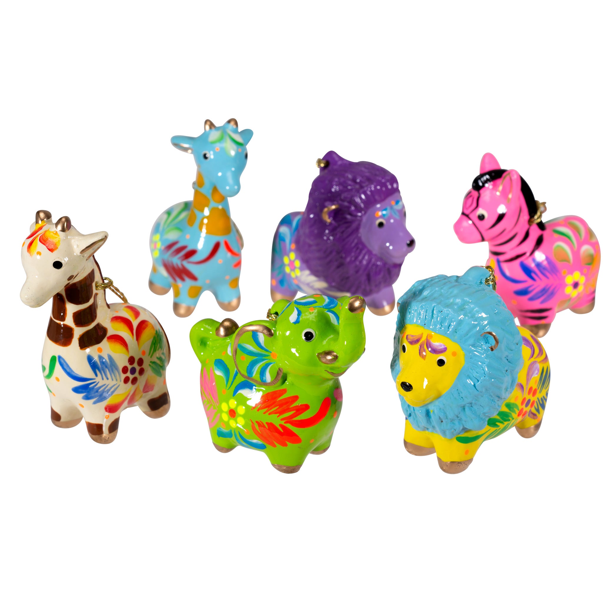 Zany Zoo - Confetti Ceramic Ornament (Sold in 6's)