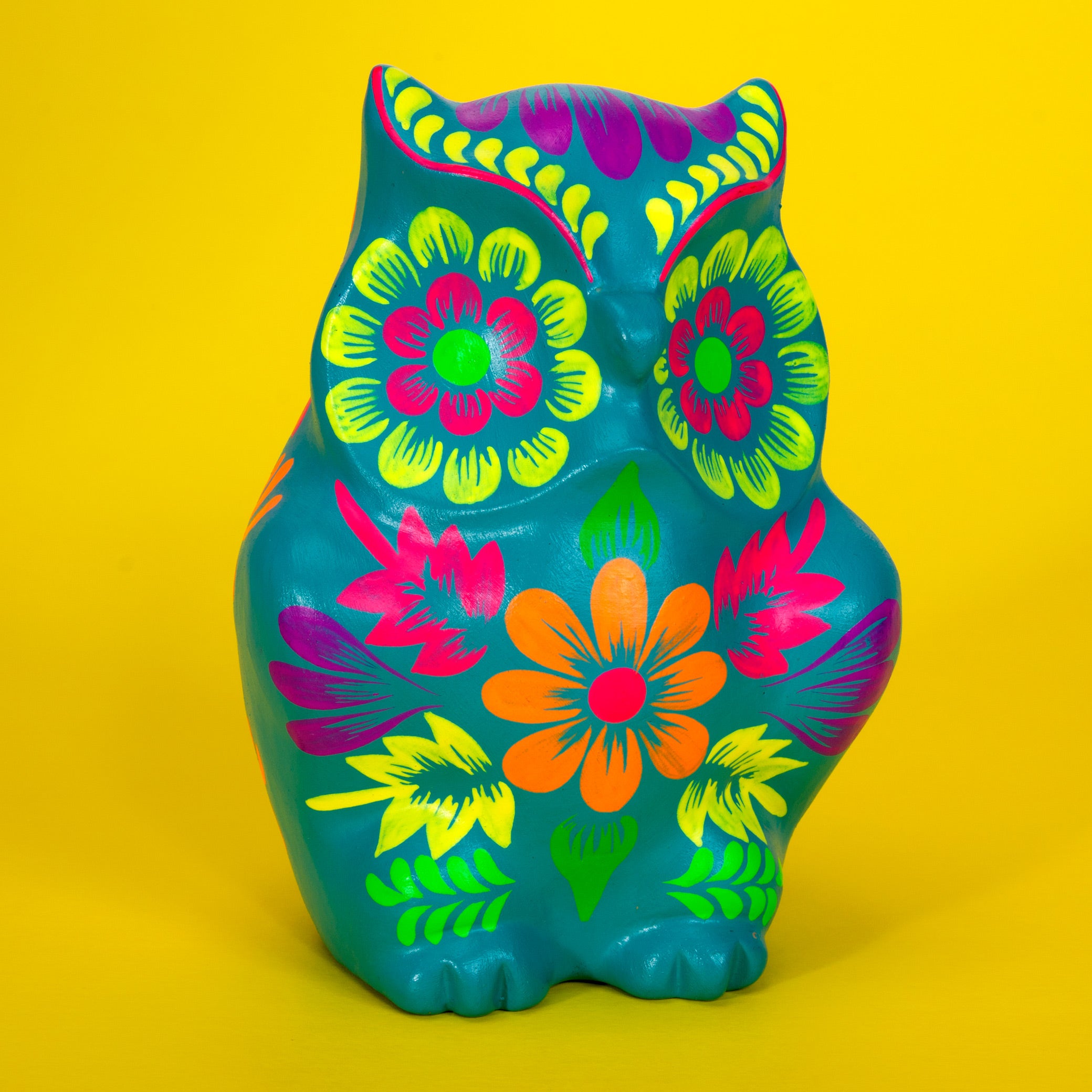 Fiesta Owl Teal - Medium Ceramic Figurine