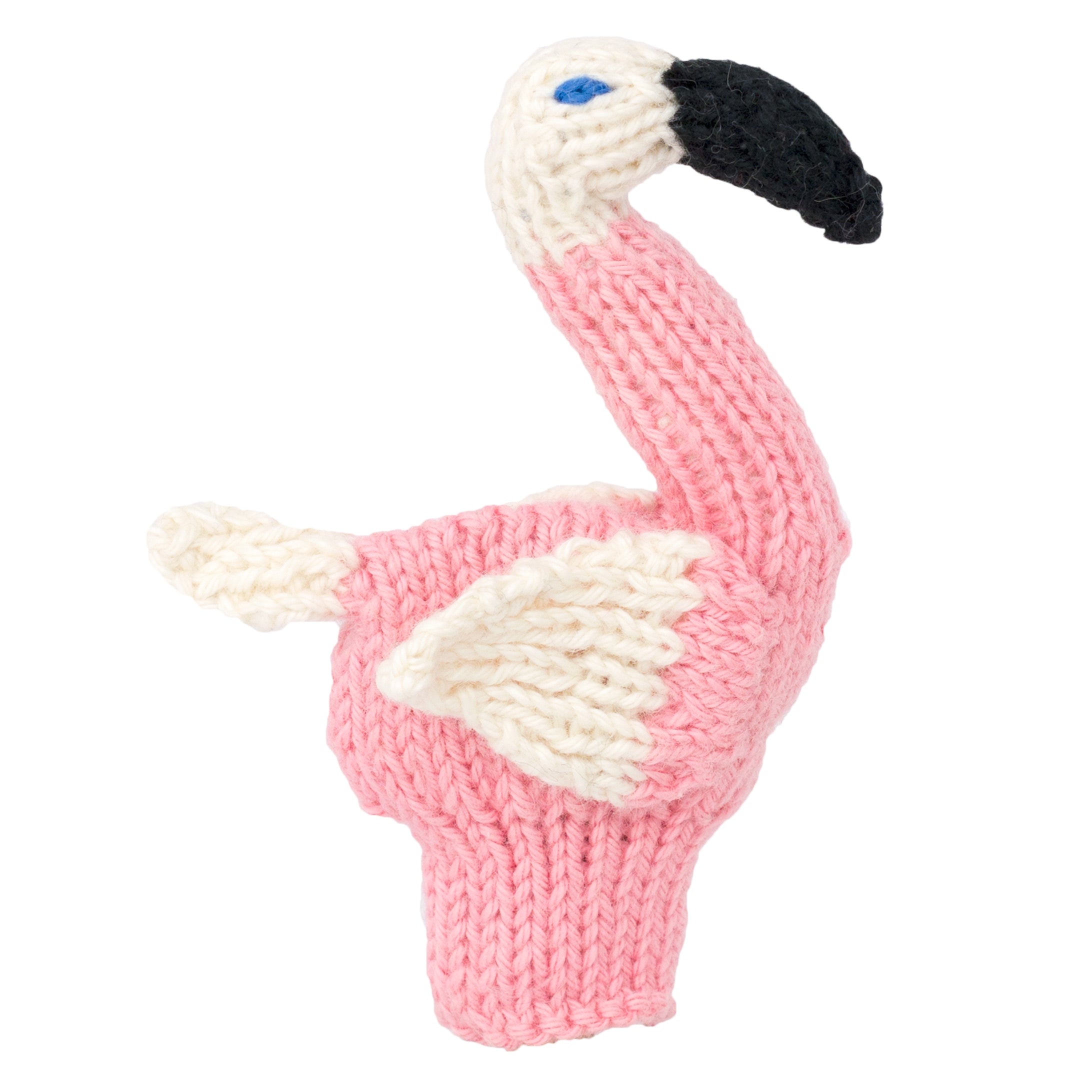 Flamingo - Bright Organic Cotton Finger Puppet