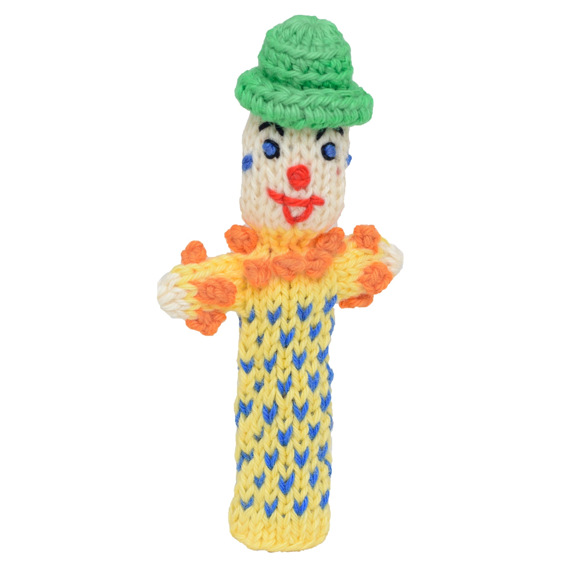 Clown - Bright Organic Cotton Finger Puppet