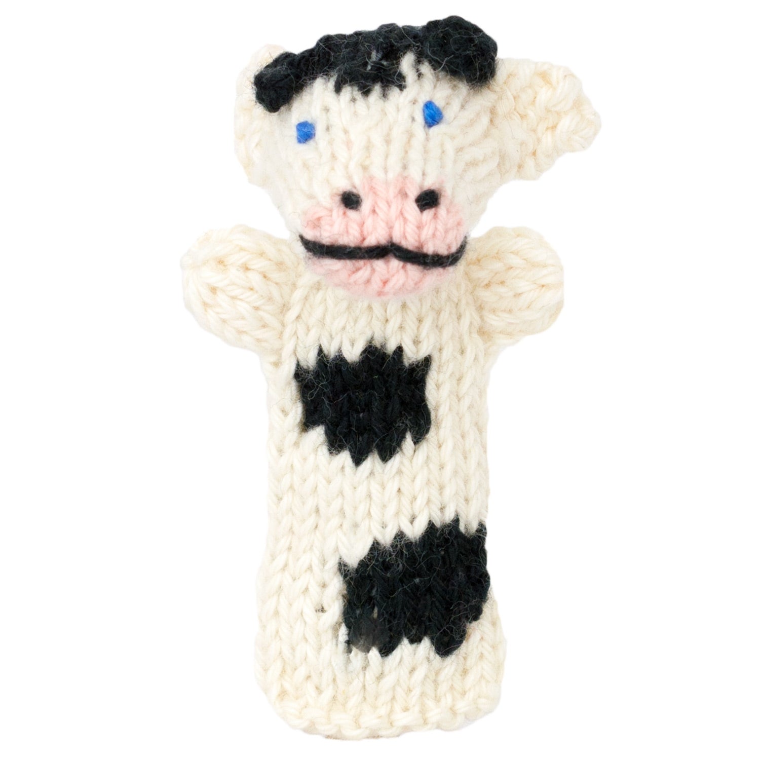 Cow - Bright Organic Cotton Finger Puppet