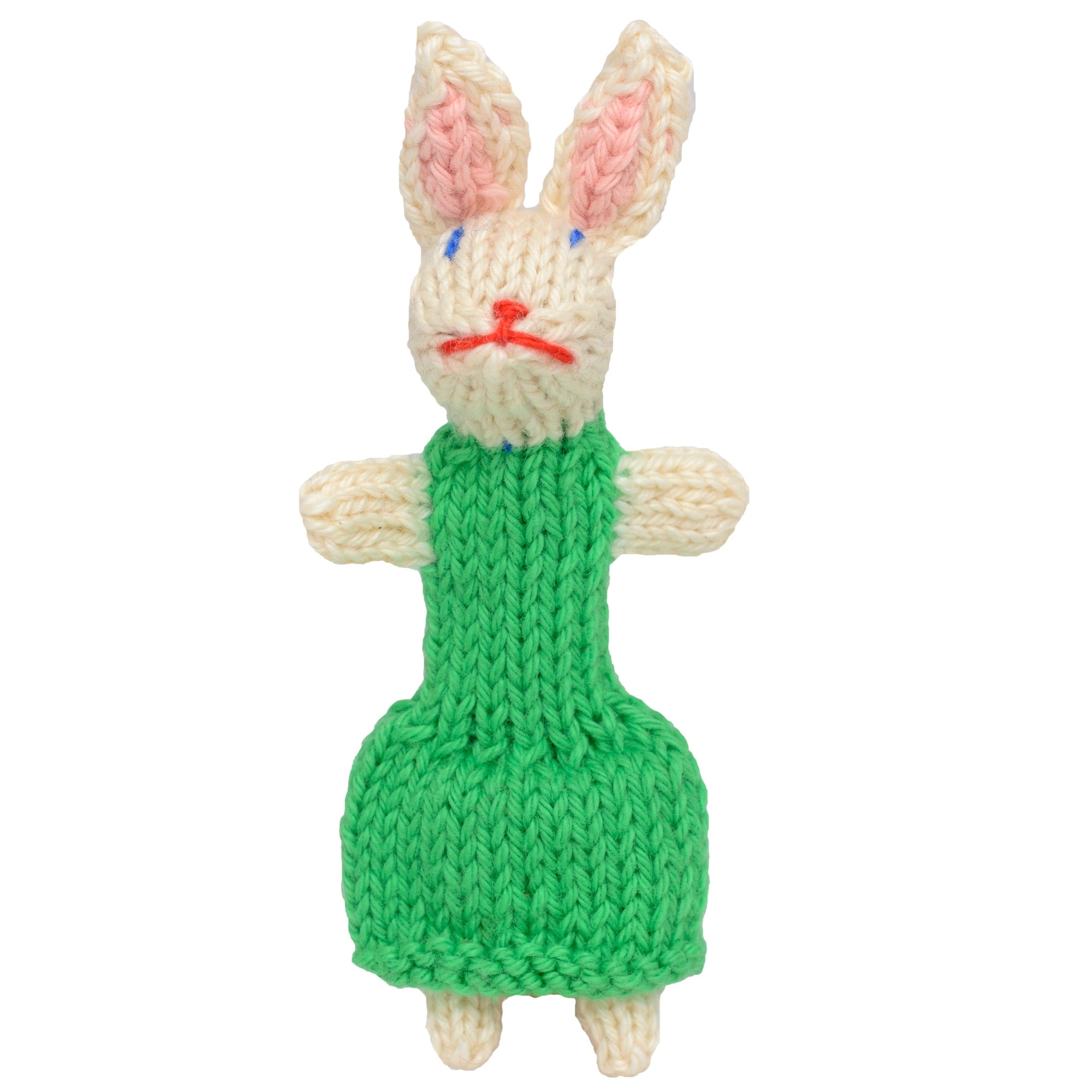 Rabbit Girl - Bright Organic Cotton Finger Puppet