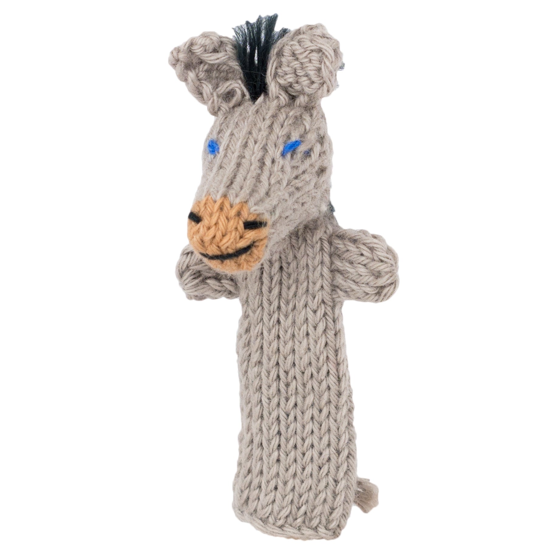 Donkey - Bright Organic Cotton Finger Puppet